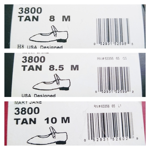 NIB Capezio 3800 Tan Mary Jane Tap Shoes - Picture 8 of 8